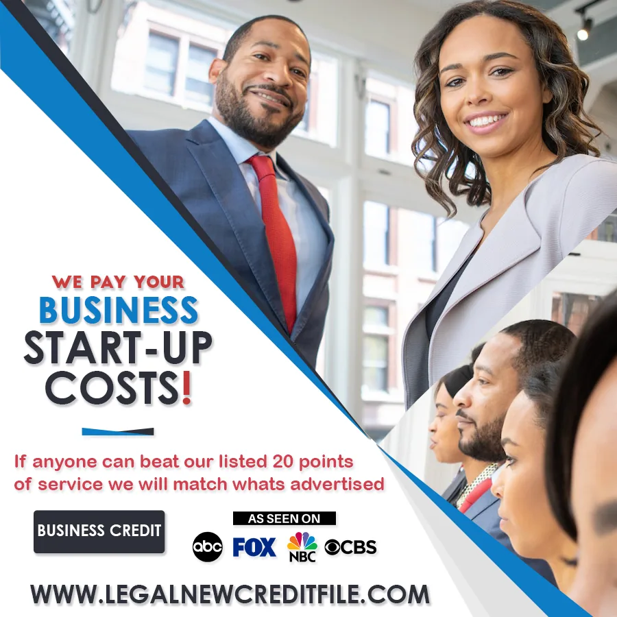 Legal New Credit File offer: we pay your business start-up costs