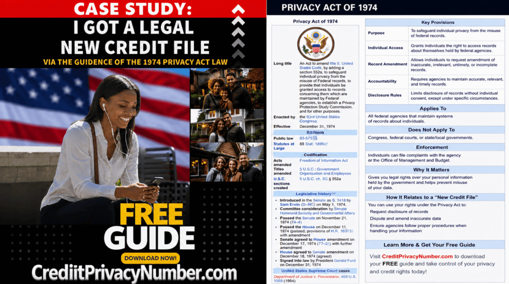 credit privacy number legal facts privacy act law 1974