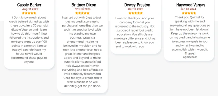 Credit repair client review