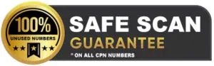 Safe Scan guarantee badge on all CPN numbers