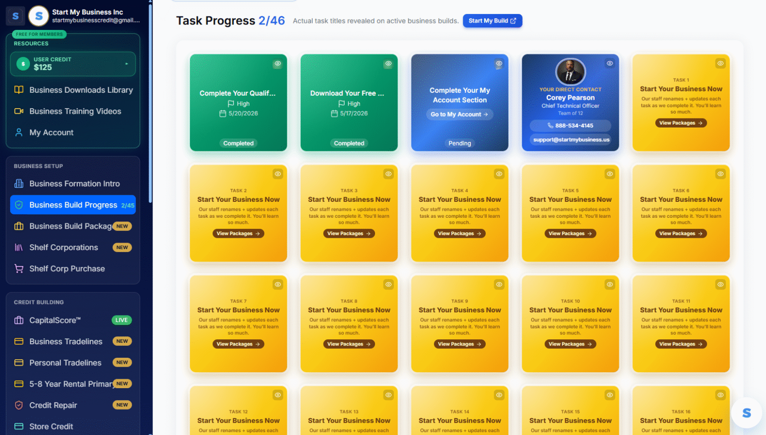 startmybusiness dot us dashboard 10