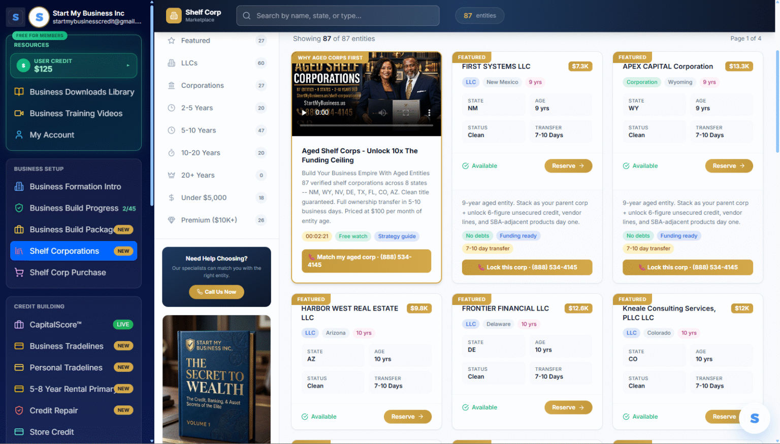 startmybusiness dot us dashboard 9